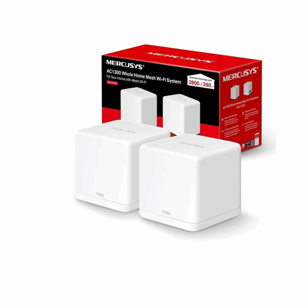 Access Point Mercusys Halo H30G AC1300 Whole Home Mesh Wi-Fi System - 2 Pack